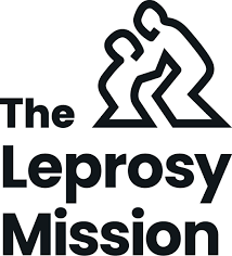 The logo for the Leprosy Mission, featuring a stylized figure in a caring pose above the organization's name.