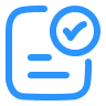 A clipboard with a checkmark and document, symbolizing completed tasks or approval.