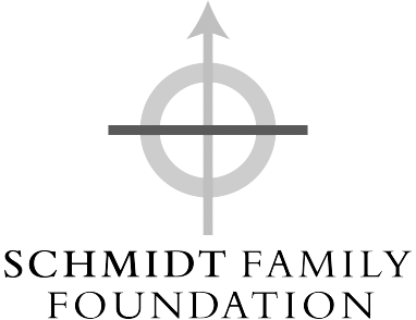 Logo for Schmidt Family Foundation with a target symbol and the foundation's name below.