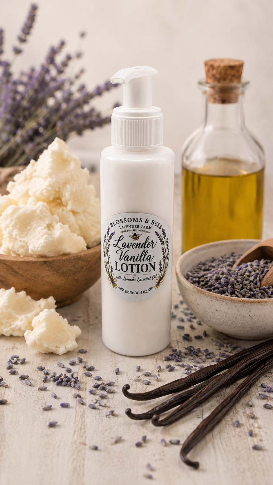 Lavender Vanilla Hand and Body Lotion 4 oz