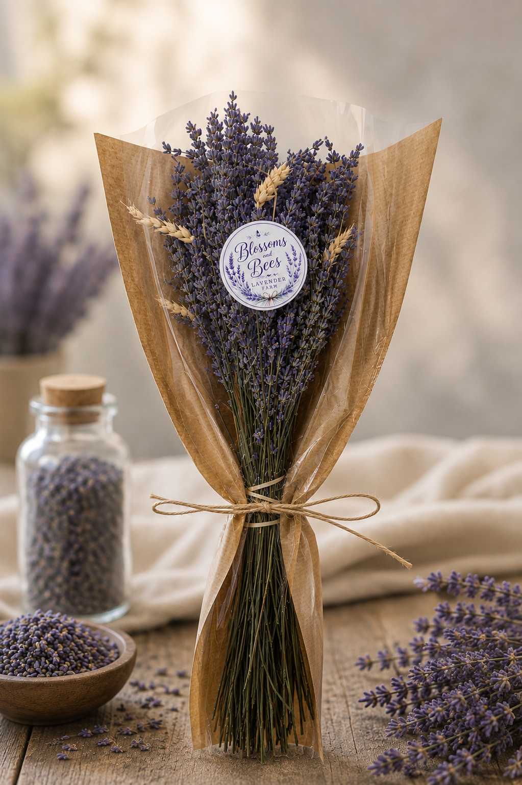 Dried Lavender Bundle - (Approximately 75-80 stems)