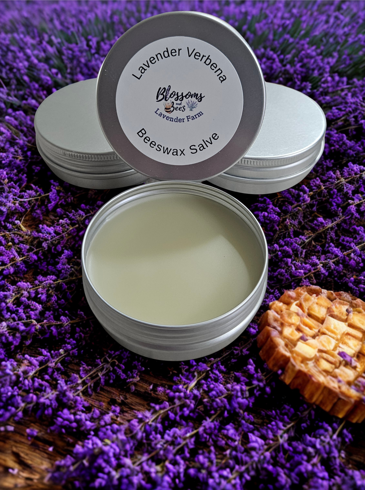 Lavender Verbena Beeswax Salve:  Qty: One - 2 ounce tin