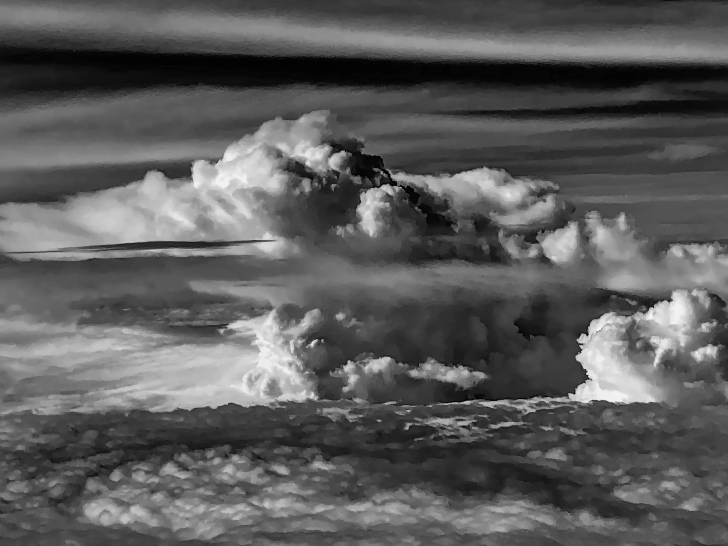 Epic Skies Black & White Cloud Photography Print