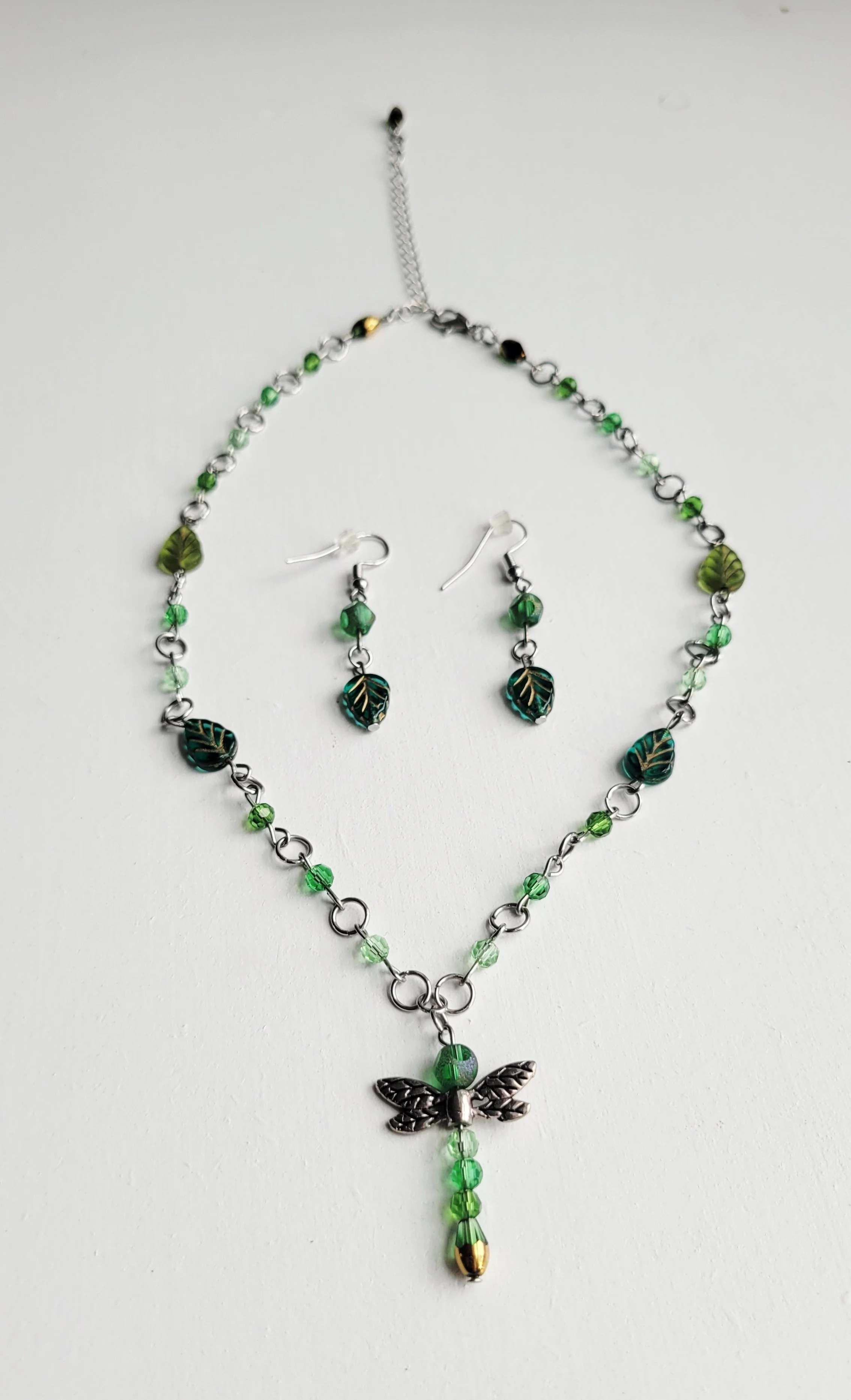 Dragonfly Necklace and Earrings Set