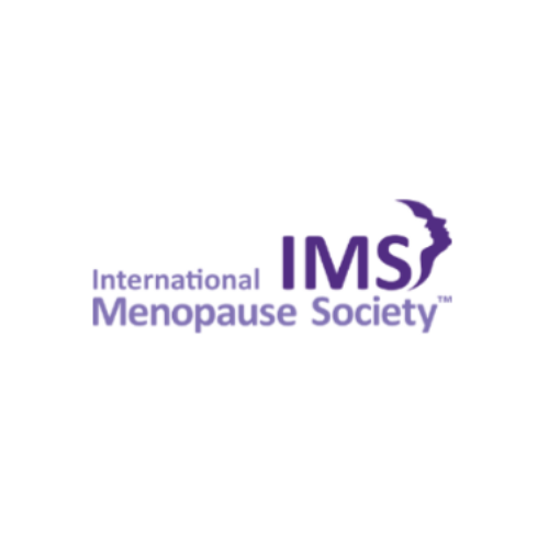 Logo of the International Menopause Society with purple text and design.