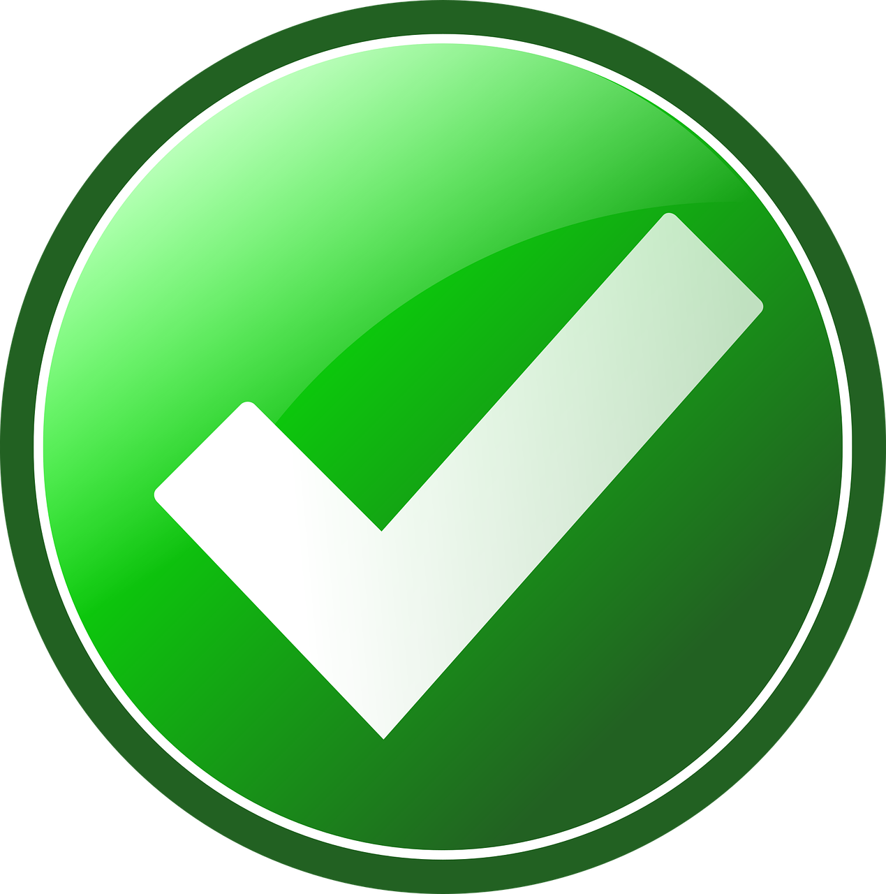 Green circular checkmark icon with a white checkmark inside.