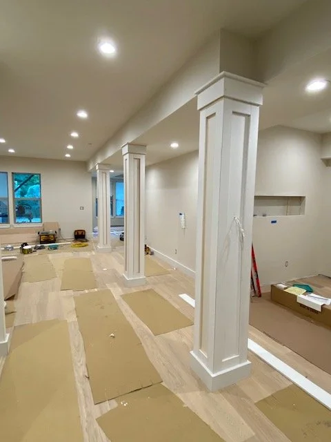 Basement Columns, and Trim