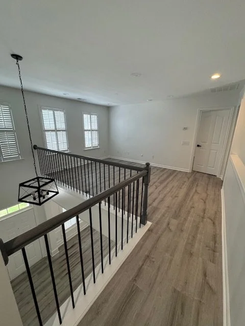 Banister, Flooring, Lighting and Trim