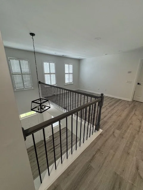Banister, Flooring, Lighting and Trim