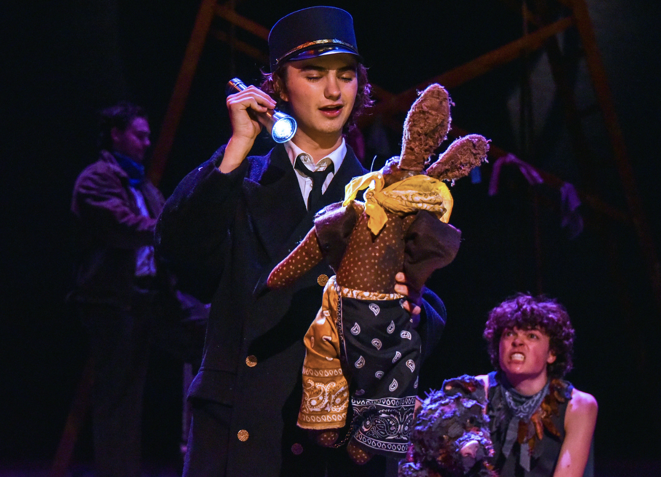 Now I've seen everything. A bum with a toy rabbit. 