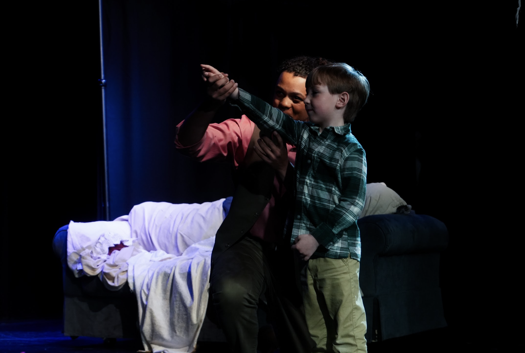 The big hand's the father, the small hand's the son