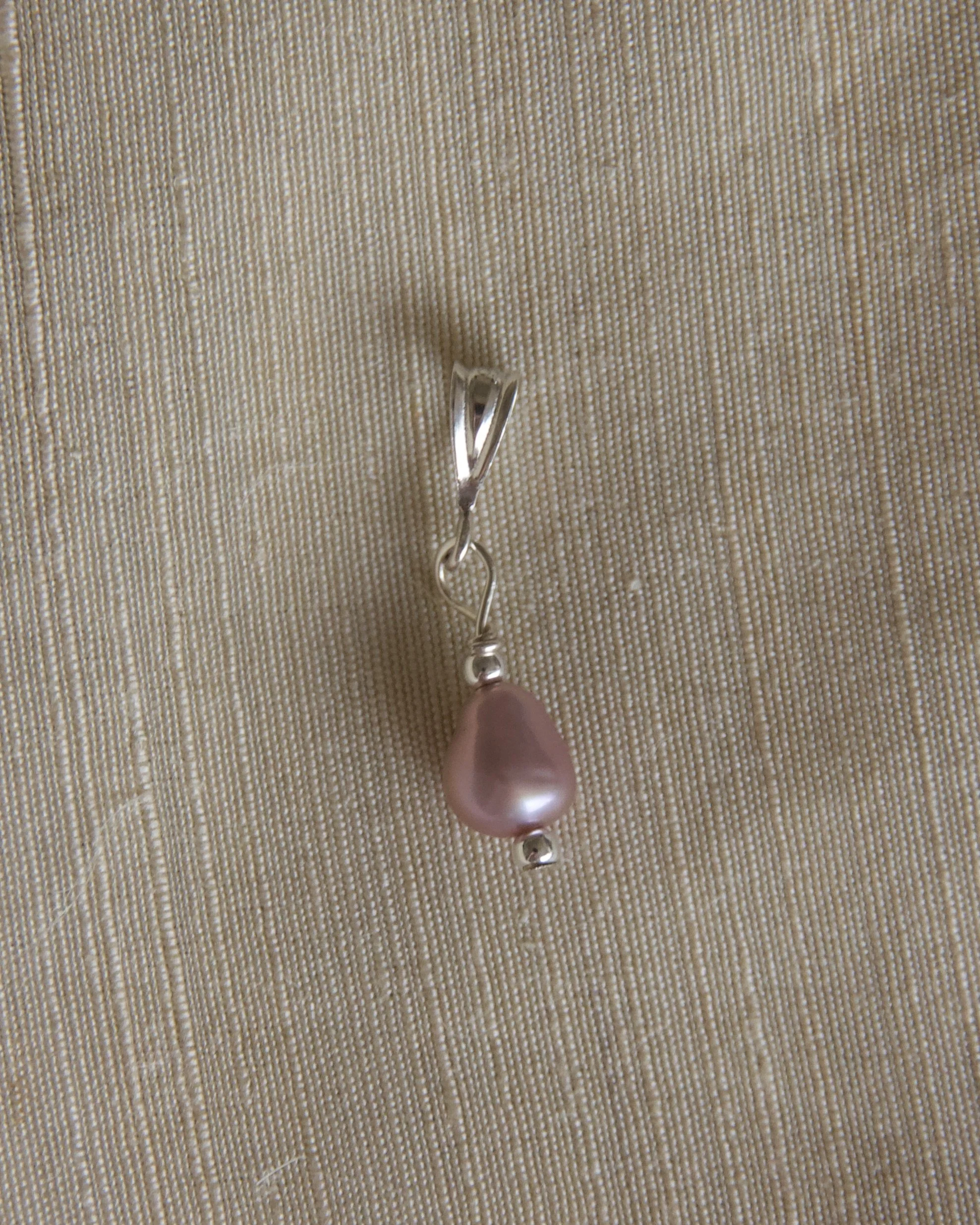 PEONY, FRESHWATER PEARL PENDANT, S925