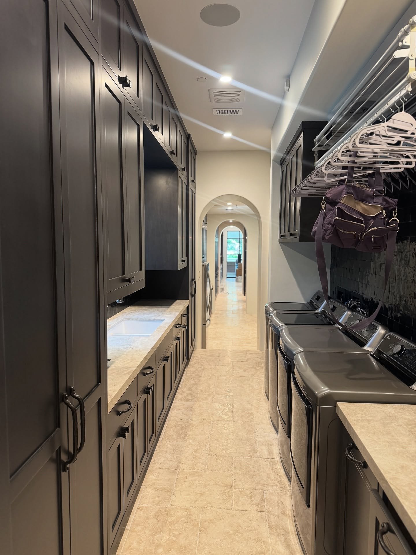 Black Glaze Cabinets with Matte Finish Top Coat #doors#cabinets#paint#brentwood
