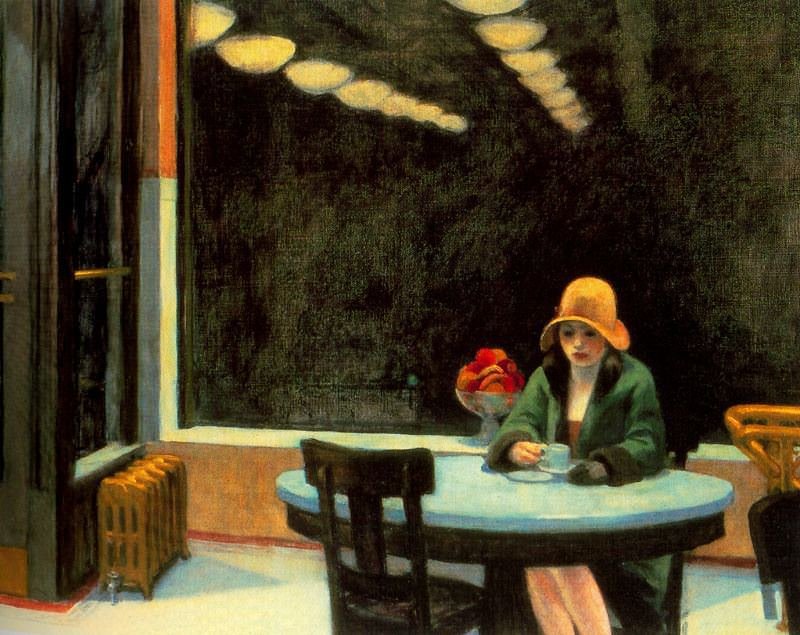 The 1927 painting Automat by Edward Hopper