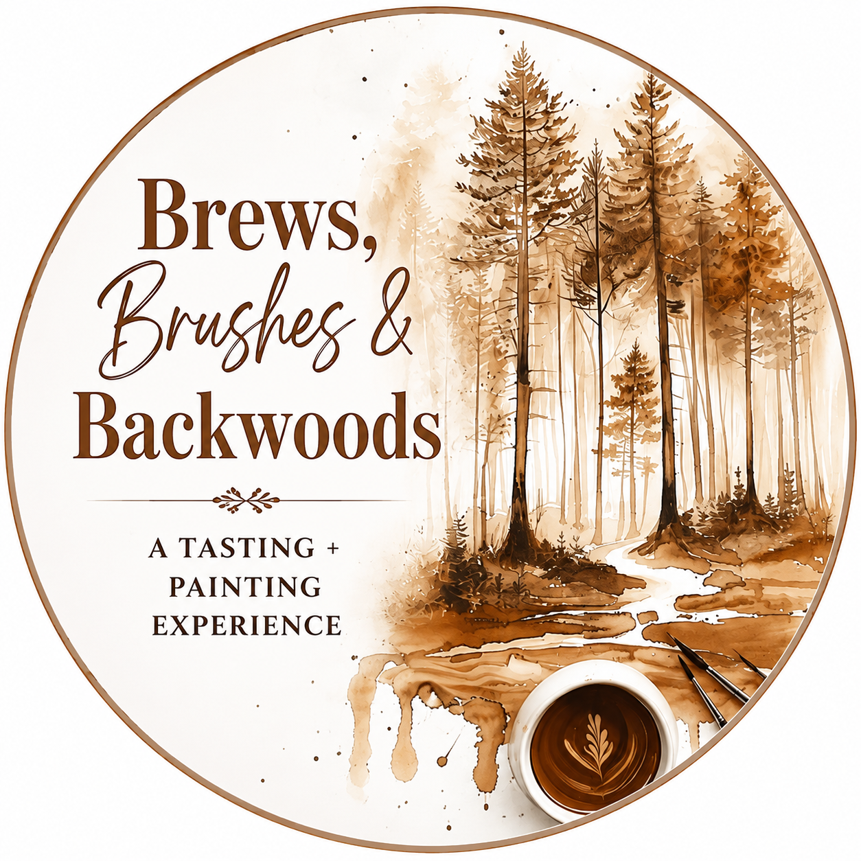 Brews, Brushes &amp; Backwoods: A Coffee Tasting + Painting Experience