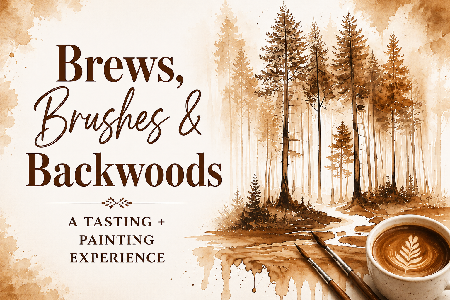 Brews, Brushes &amp; Backwoods: A Coffee Tasting + Painting Experience