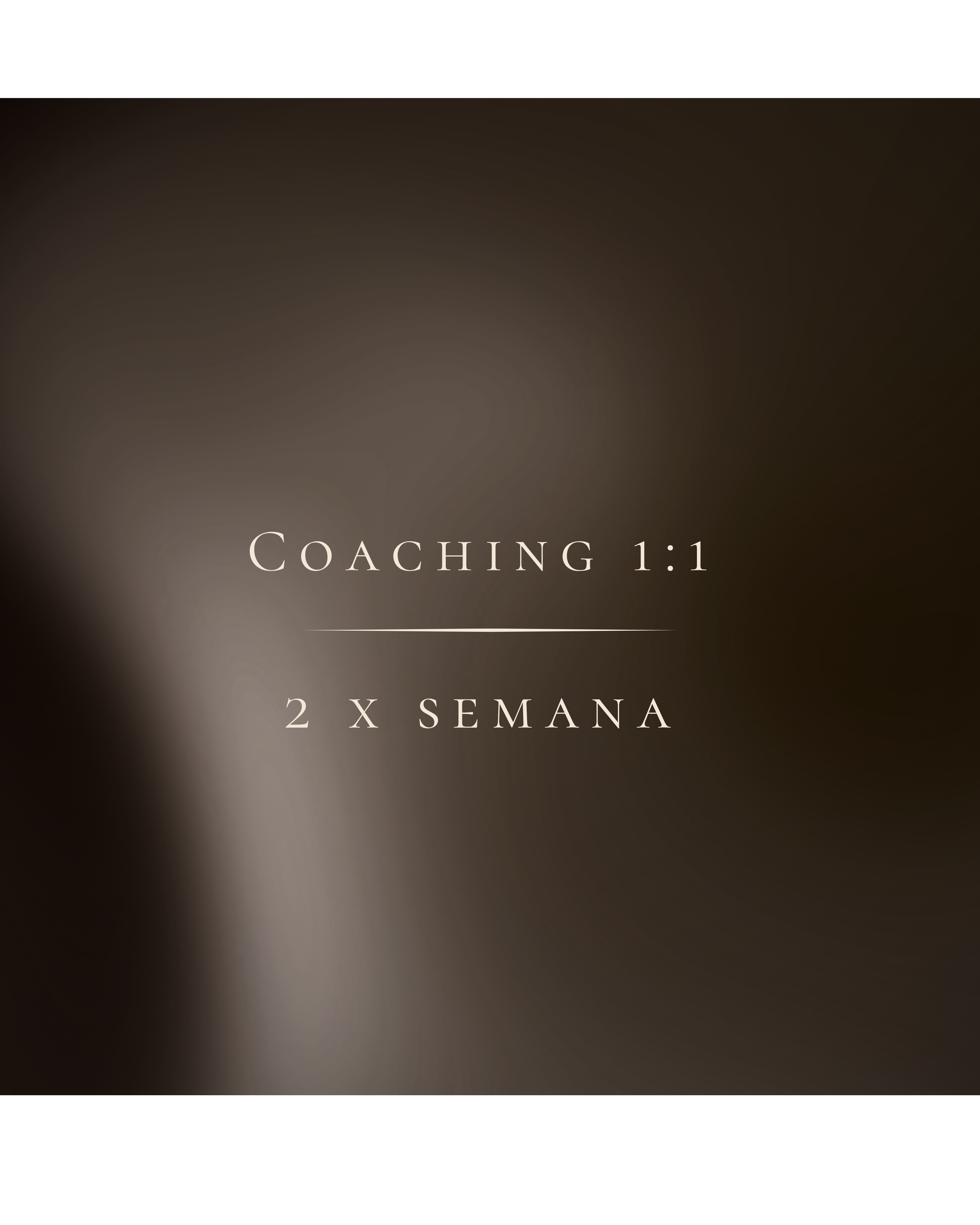 Coaching 1:1- 2 x semana