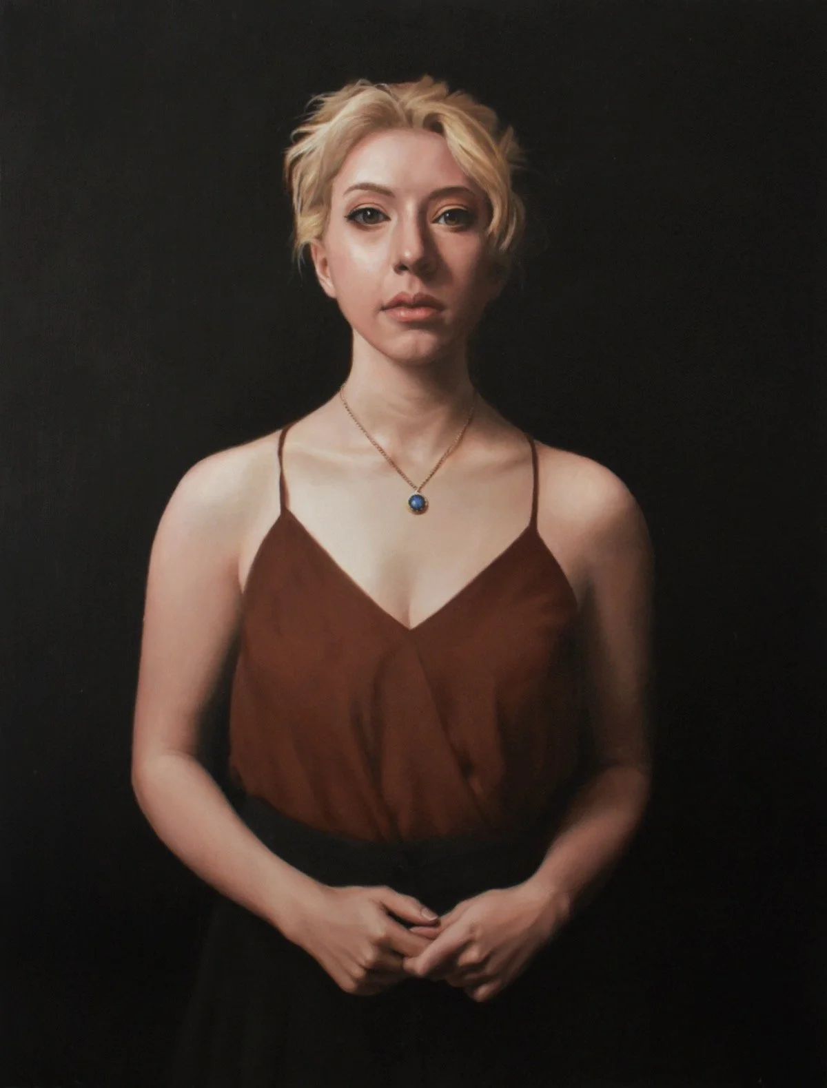 Poised 2019 | Oil on ACM panel, 24x18 inches