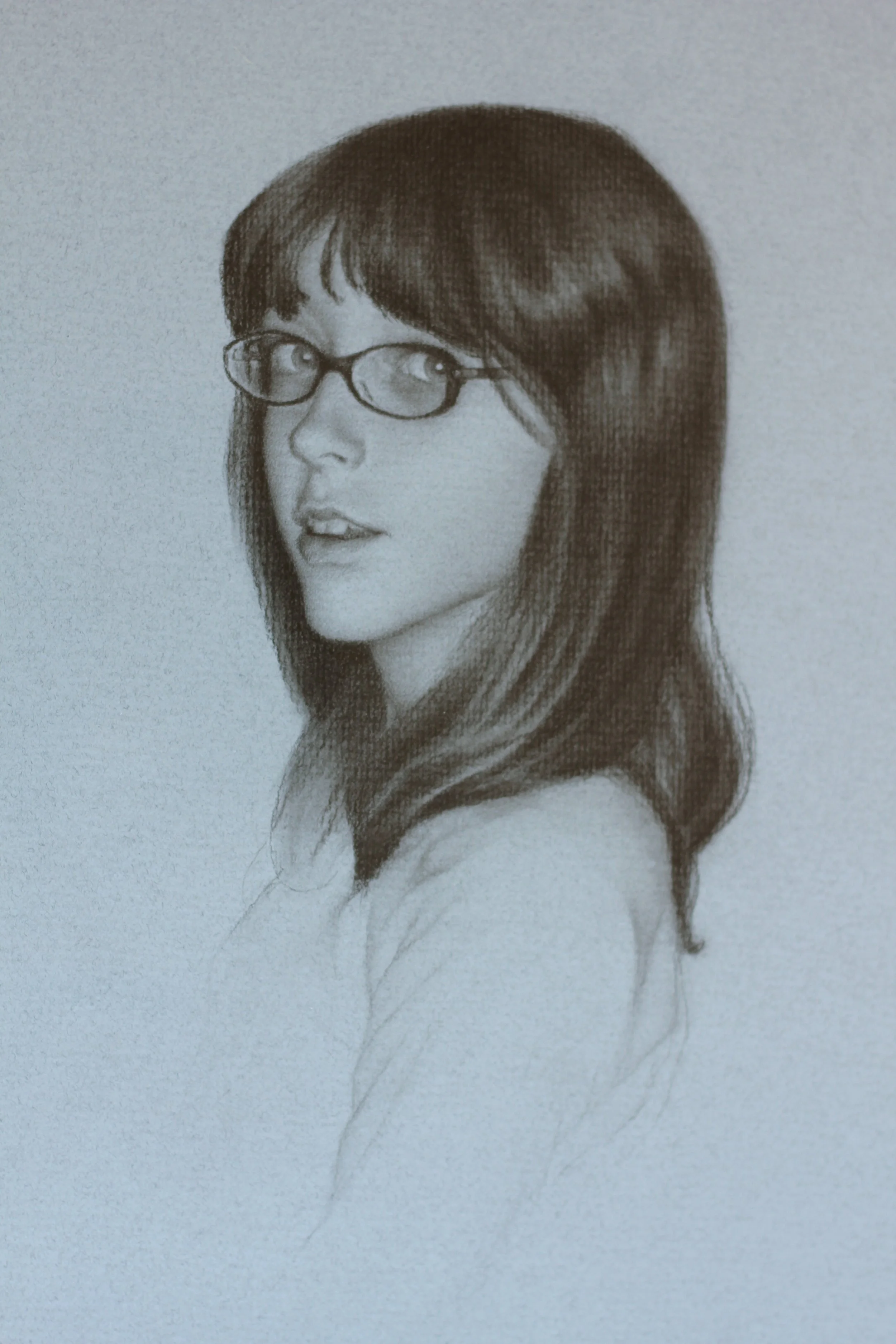 Sarah 2008 | Carbon on toned paper, 10x8 inches