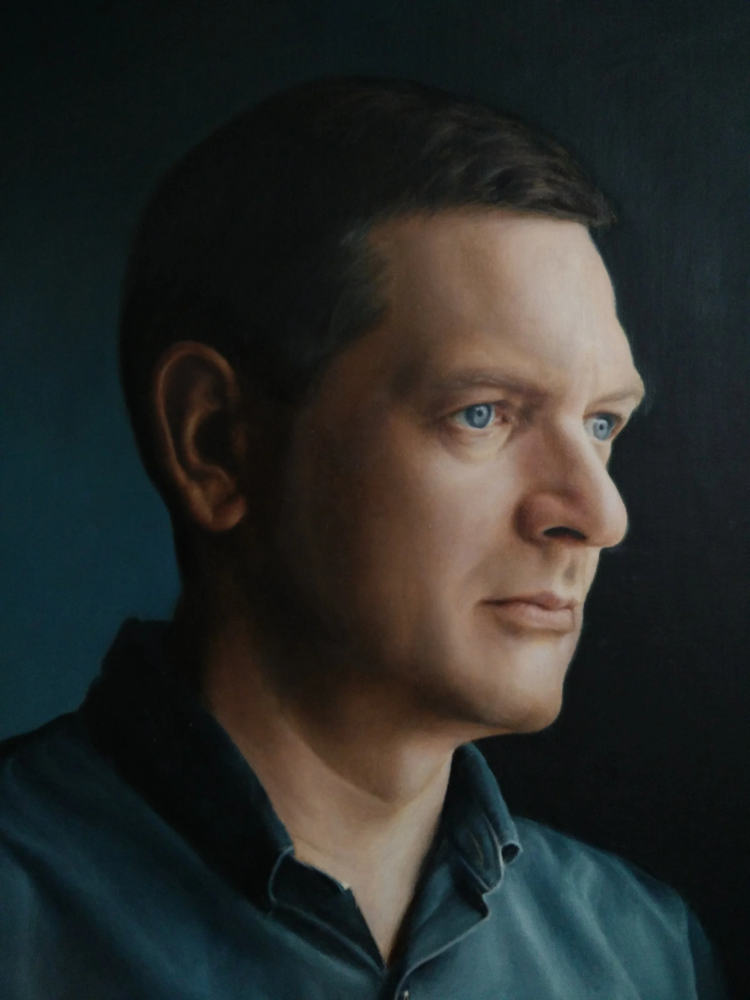 Portrait of Robert After Annigoni 2016 | Oil on panel, 16x12 inches