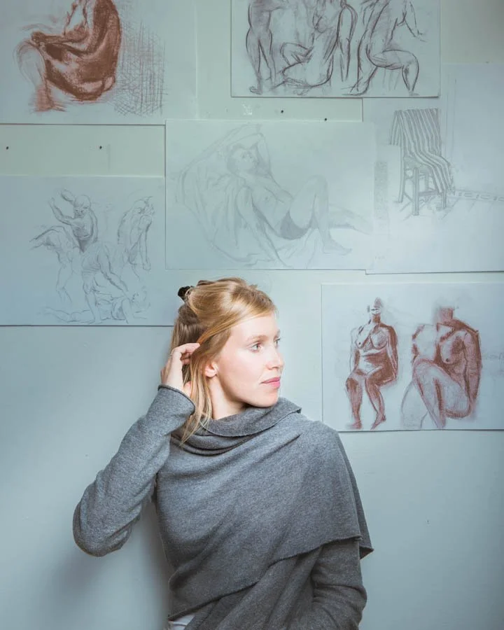 Artist lifestyle portrait at Big Umbrella Studios Divisadero — portrait photographer Bay Area, Marc Olivier Le Blanc