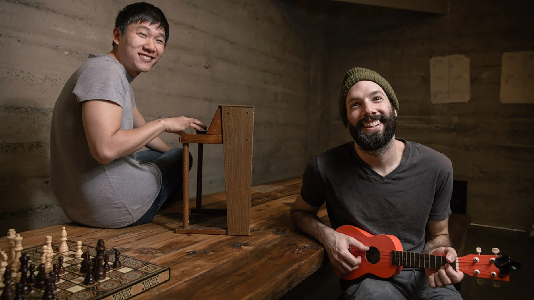 Editorial portrait of Patreon founders Sam Yam and Jack Conte for Stanford Magazine — San Francisco editorial photographer Marc Olivier Le Blanc | Tech founder portrait photography Bay Area