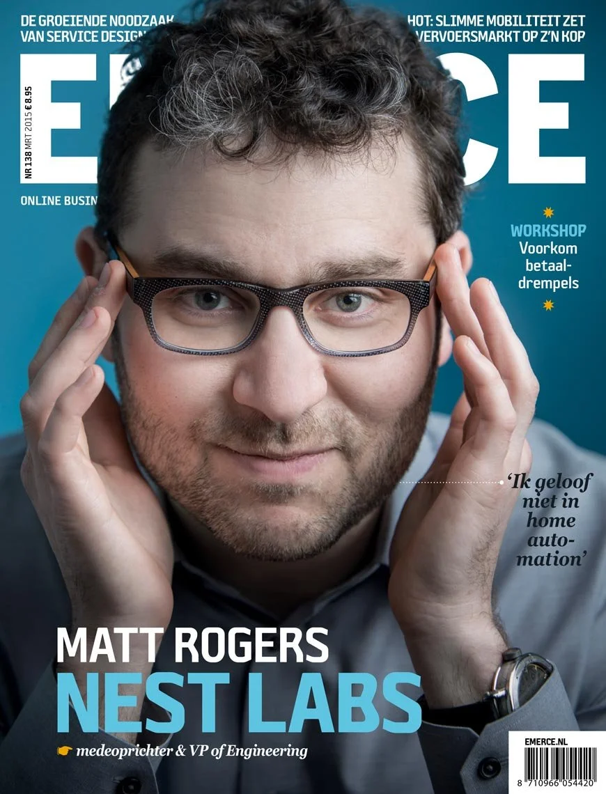 Editorial portrait of Matt Rogers, co-founder of Nest Labs — San Francisco editorial photographer Marc Olivier Le Blanc | Silicon Valley tech founder portrait photography
