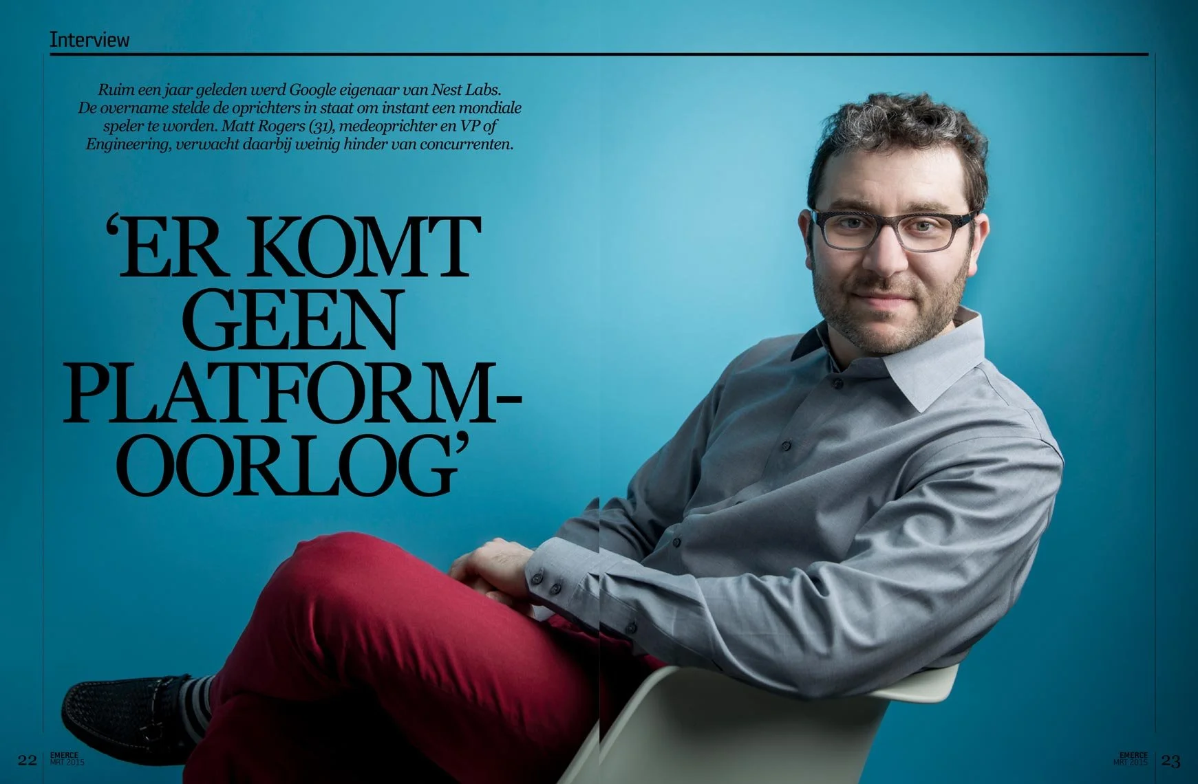 Silicon Valley tech founder portrait — Matt Rogers, Nest Labs — editorial photographer Marc Olivier Le Blanc, San Francisco