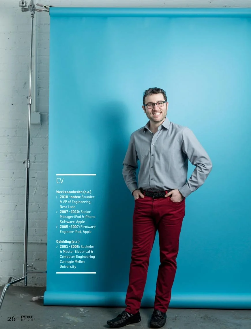 Editorial portrait of Matt Rogers, Nest Labs co-founder, San Francisco — Marc Olivier Le Blanc Photography