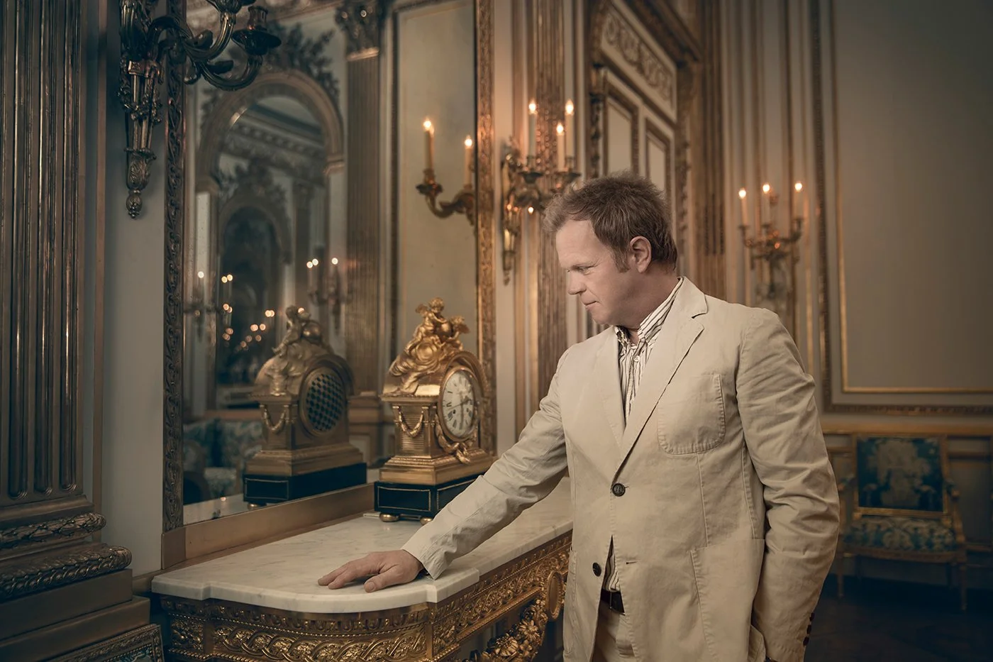Adam Thorpe at the Salon Doré Legion of Honor Artist portrait by San Francisco editorial photographer Marc Olivier Le Blanc