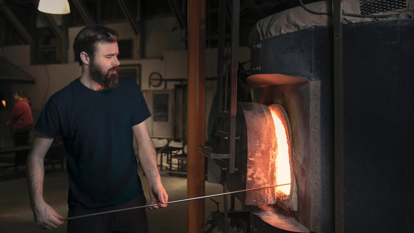 Editorial photographer San Francisco — craftsman lifestyle portrait, Public Glass glassblowing arts studio