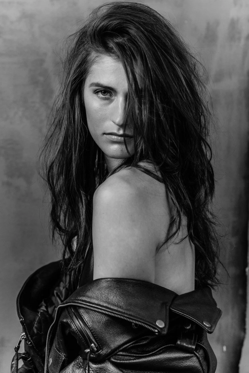 Fashion editorial portrait shot in a San Francisco studio by commercial photographer Marc Olivier Le Blanc