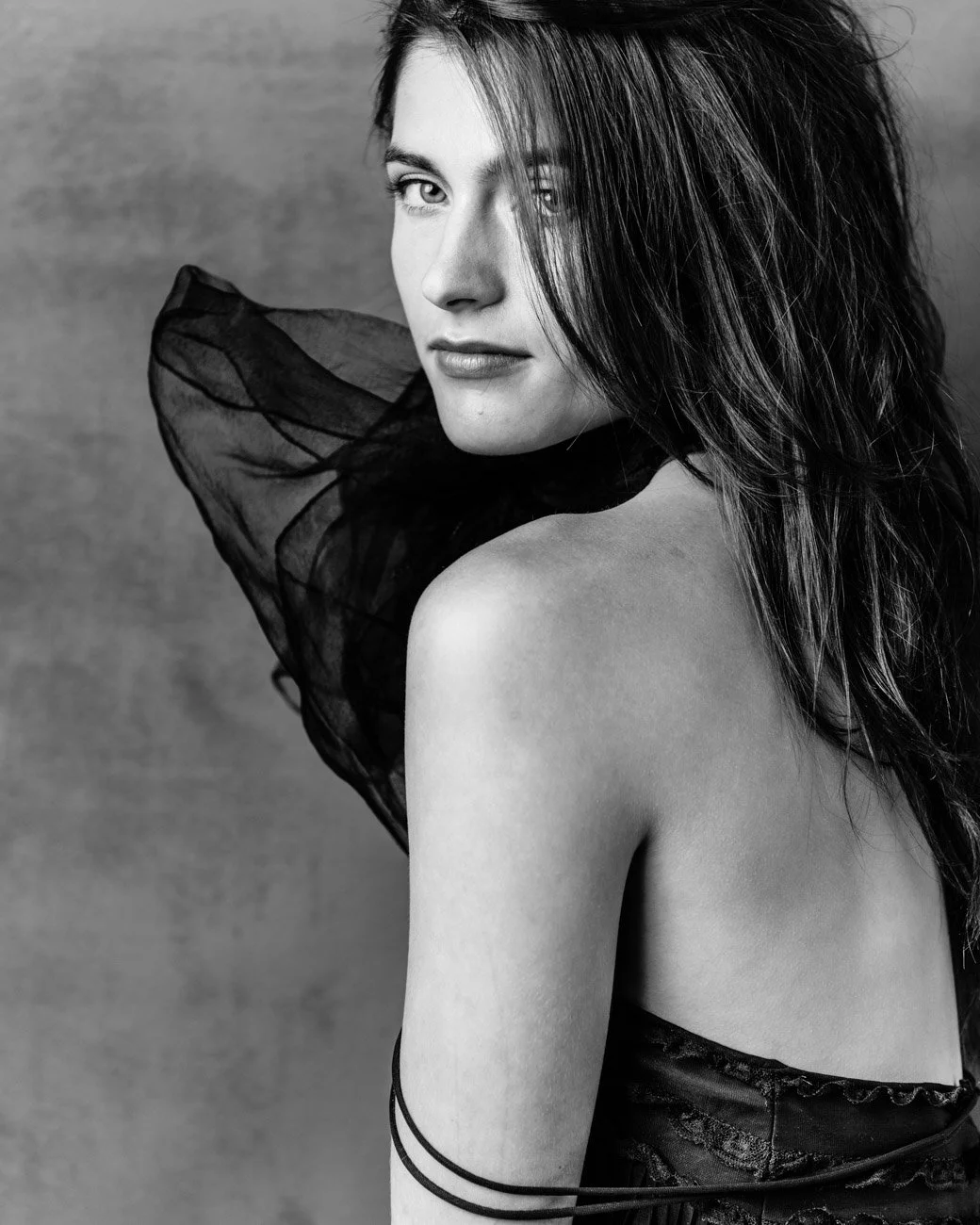 Studio fashion portrait of models Maya Tucker and Emmaline Zien at San Francisco Mission District studio by Marc Olivier Le Blanc