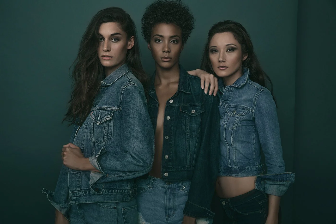 Denim campaign photography in San Francisco studio by Marc Olivier Le Blanc