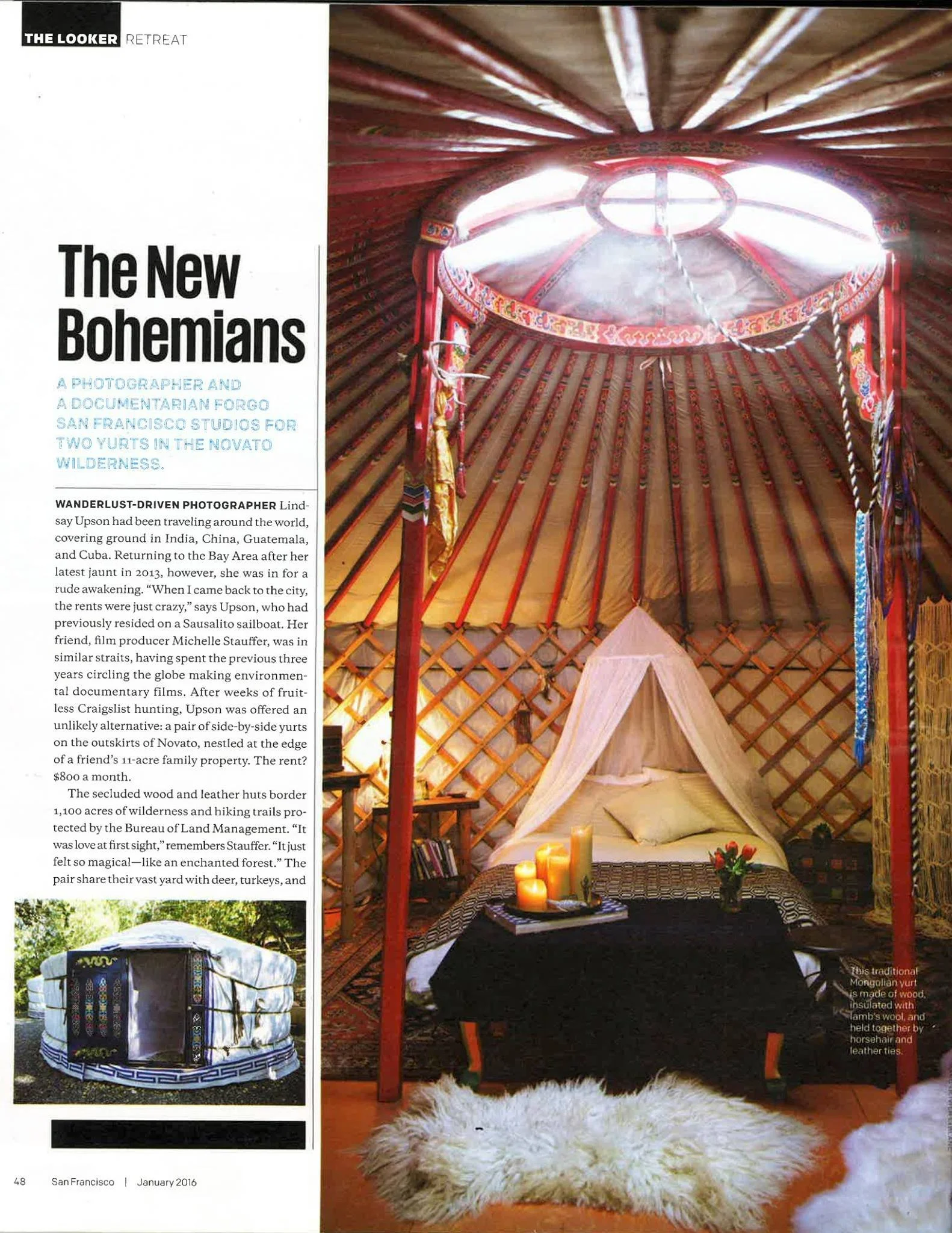 Yurt portrait session Novato California, San Francisco Magazine editorial by Marc Olivier Le Blanc