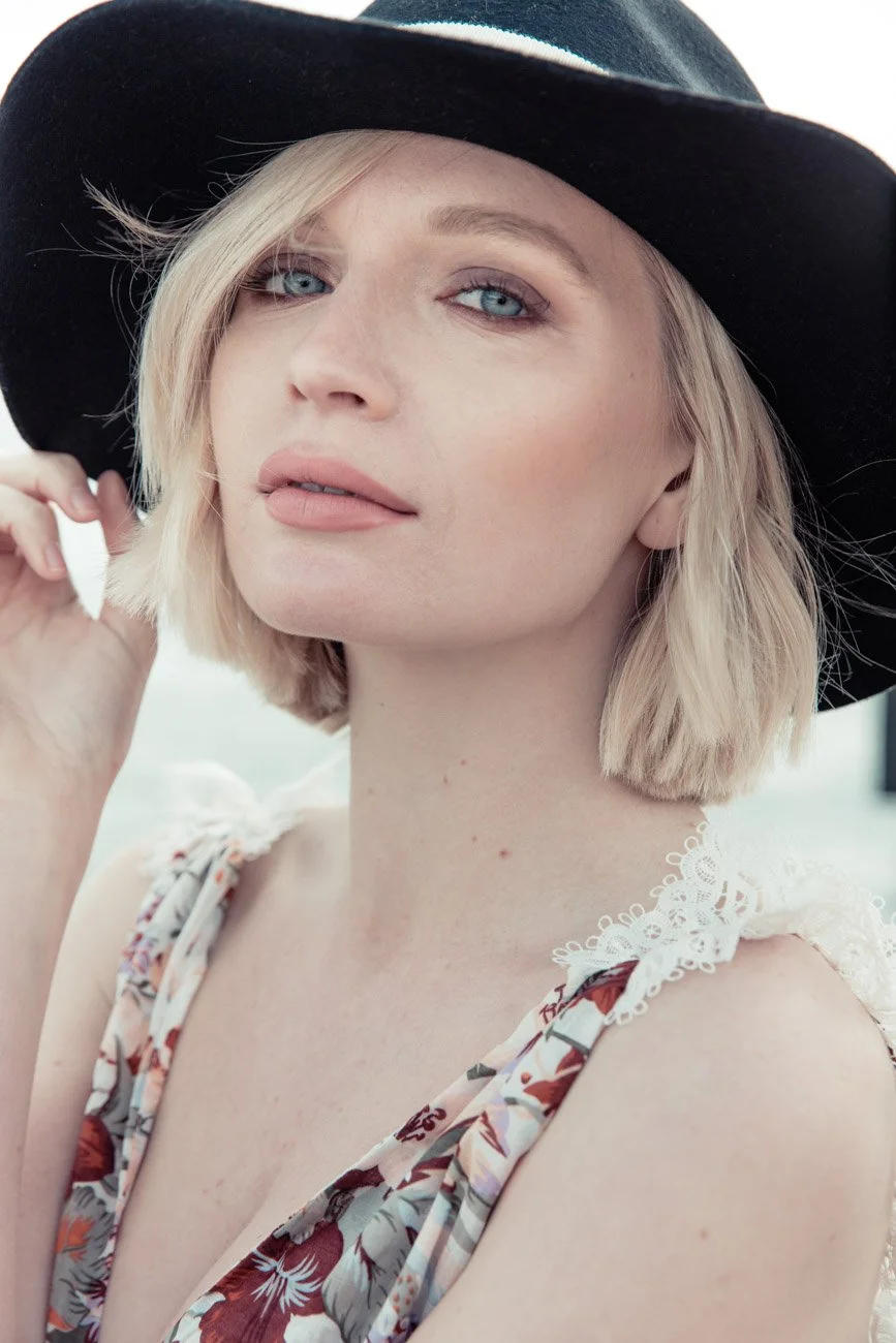 Female portrait photography Bay Area, model at waterfront location, Marc Olivier Le Blanc