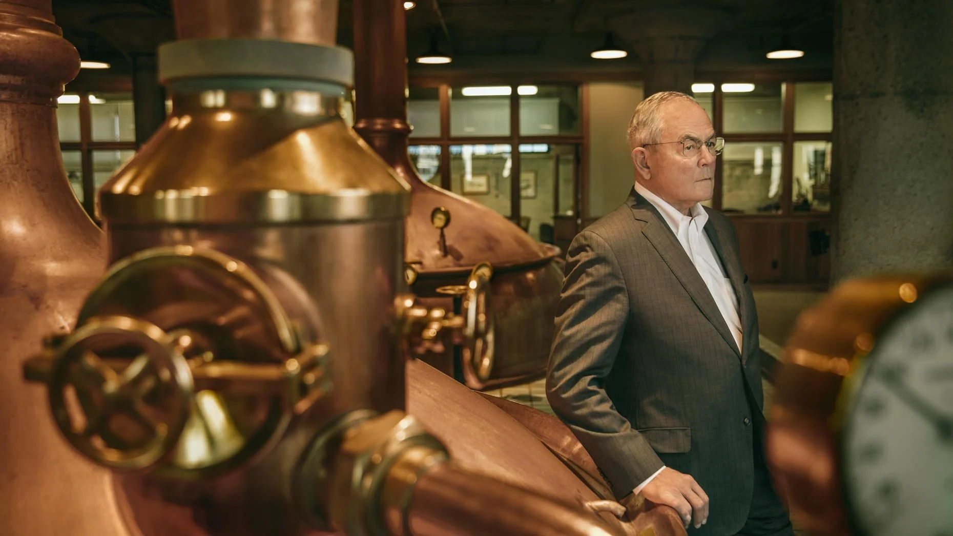 Fritz Maytag at Anchor Steam Brewery San Francisco, editorial portrait by Marc Olivier Le Blanc