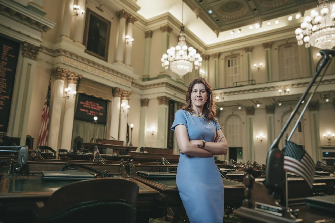 Editorial portrait of Catherine Baker, California Assemblywoman, photographed for Diablo Magazine by SF editorial photographer Marc Olivier Le Blanc