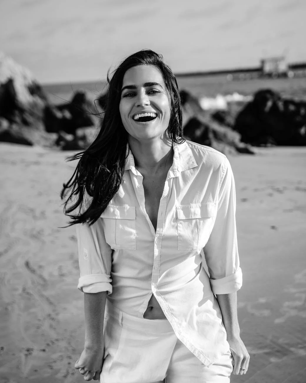 Beach portrait photography at golden hour, San Francisco and Los Angeles photographer Marc Olivier Le Blanc