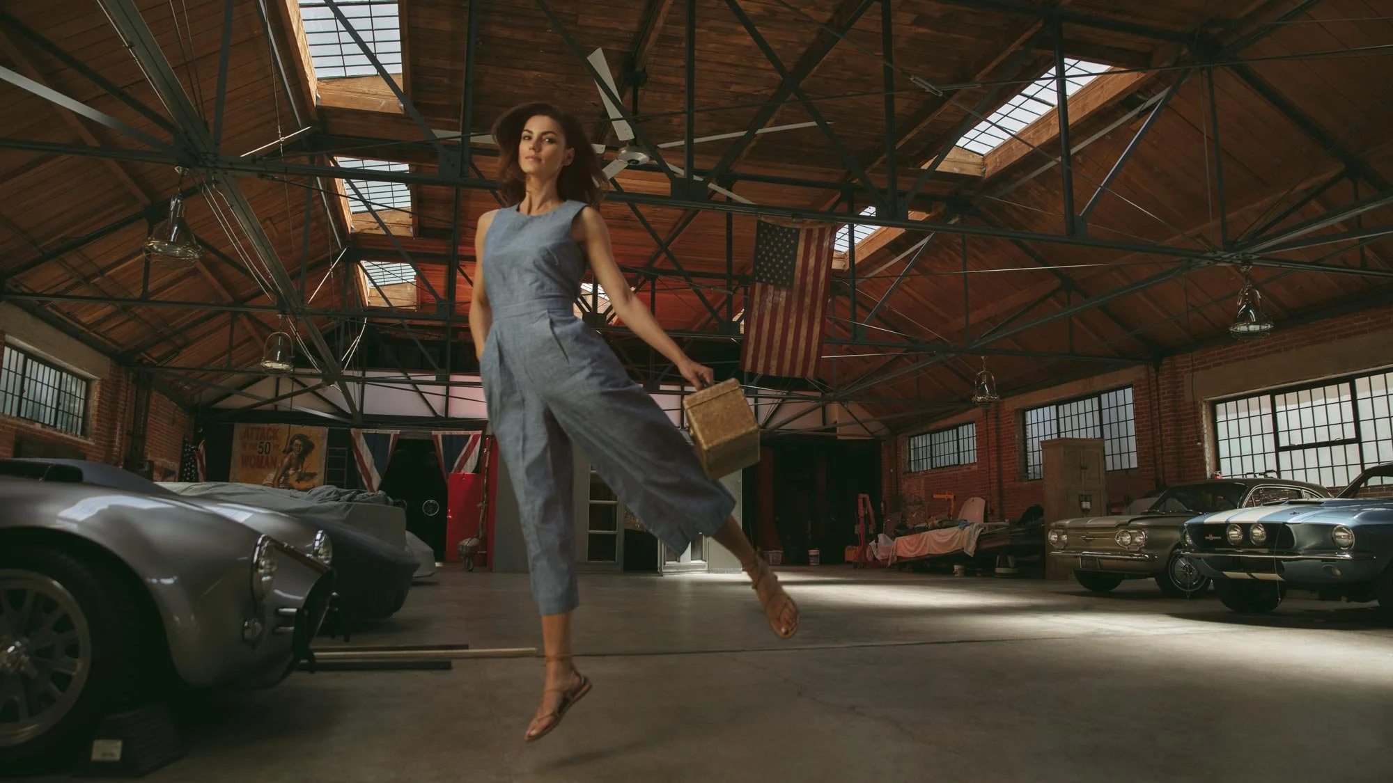 intage race car editorial portrait session, San Francisco commercial photographer shooting in LA