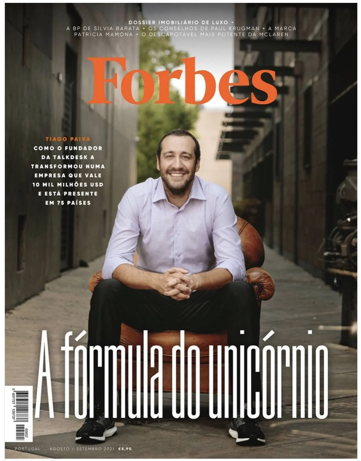 Forbes Portugal cover shoot - Tiago Paiva executive portrait by San Francisco photographer Marc Olivier Le Blanc