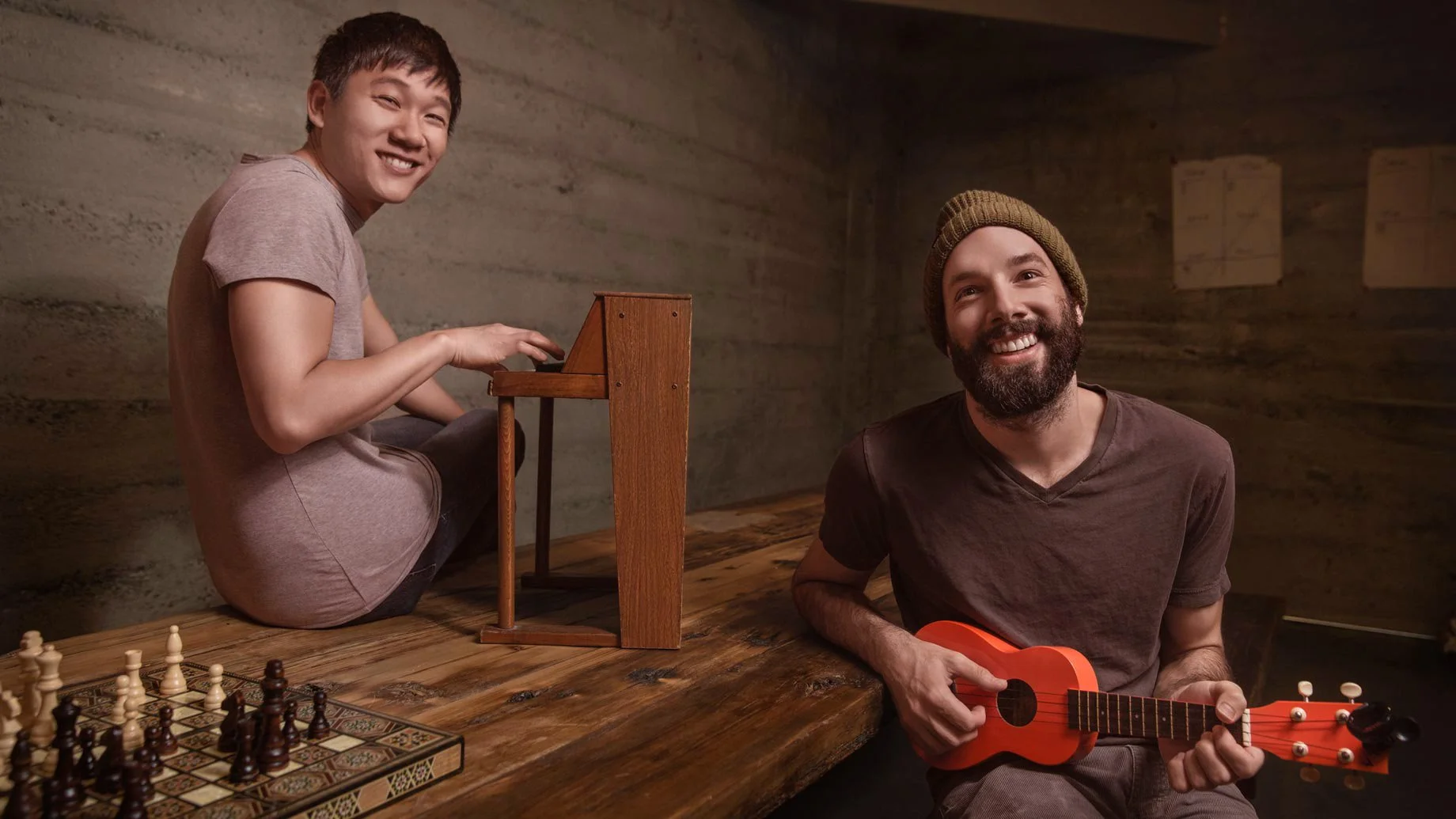 Marc Olivier Le Blanc — Jack Conte and Sam Yam, Patreon co-founders, at Patreon SoMa San Francisco, Stanford Magazine