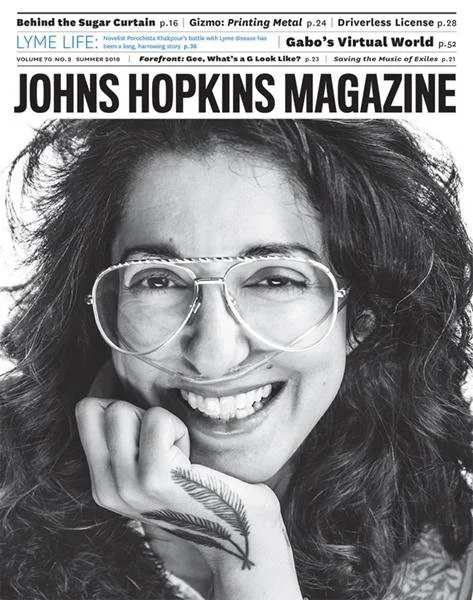 Editorial portrait by San Francisco photographer Marc Olivier Le Blanc published on the cover of Johns Hopkins Magazine