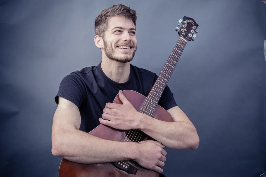 Peter, folk musician SF - portrait photographer Marc Olivier Le Blanc, Bay Area music photography session