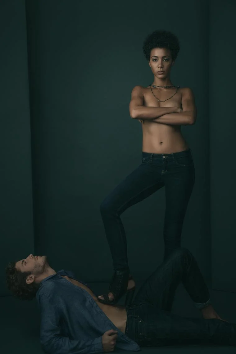 Commercial fashion portrait in the Mission District, San Francisco, produced by Marc Olivier Le Blanc