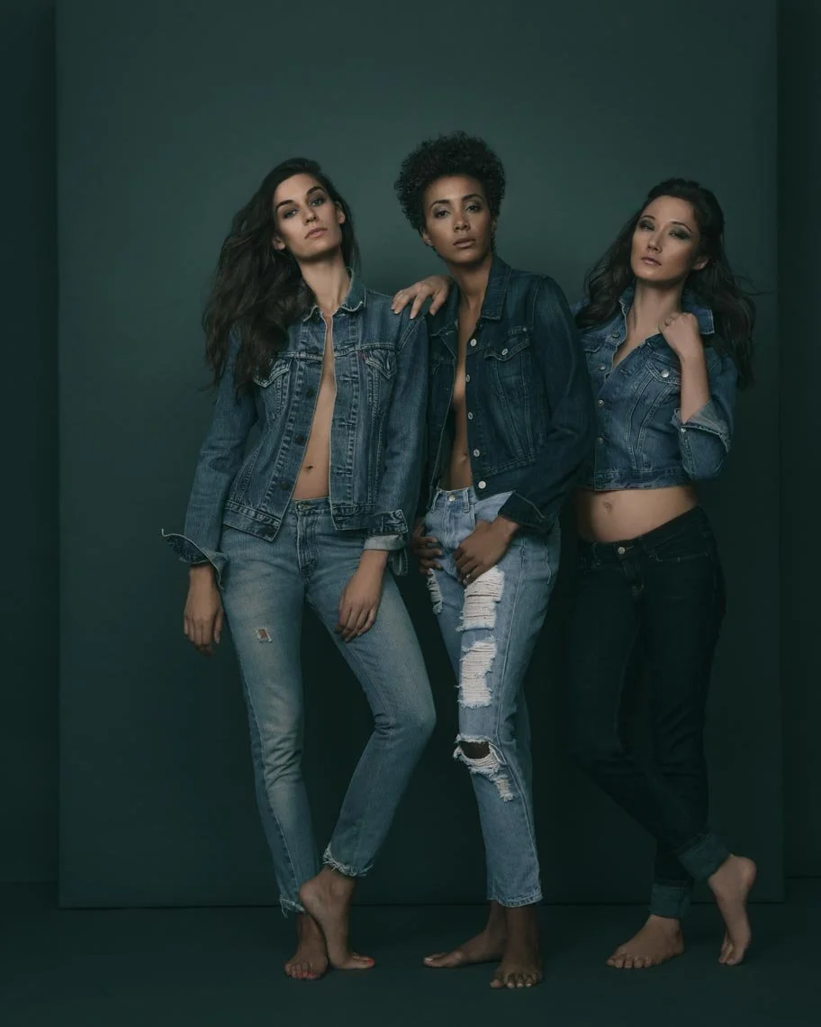 Commercial fashion portrait shoot Mission District SF, full production by Marc Olivier Le Blanc