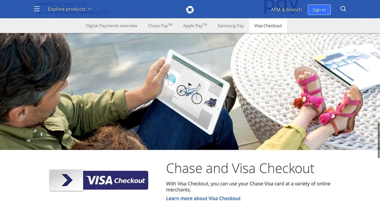 Advertising lifestyle photo of a father and child using a tablet for Chase Visa Checkout – Marc Olivier Le Blanc Photography