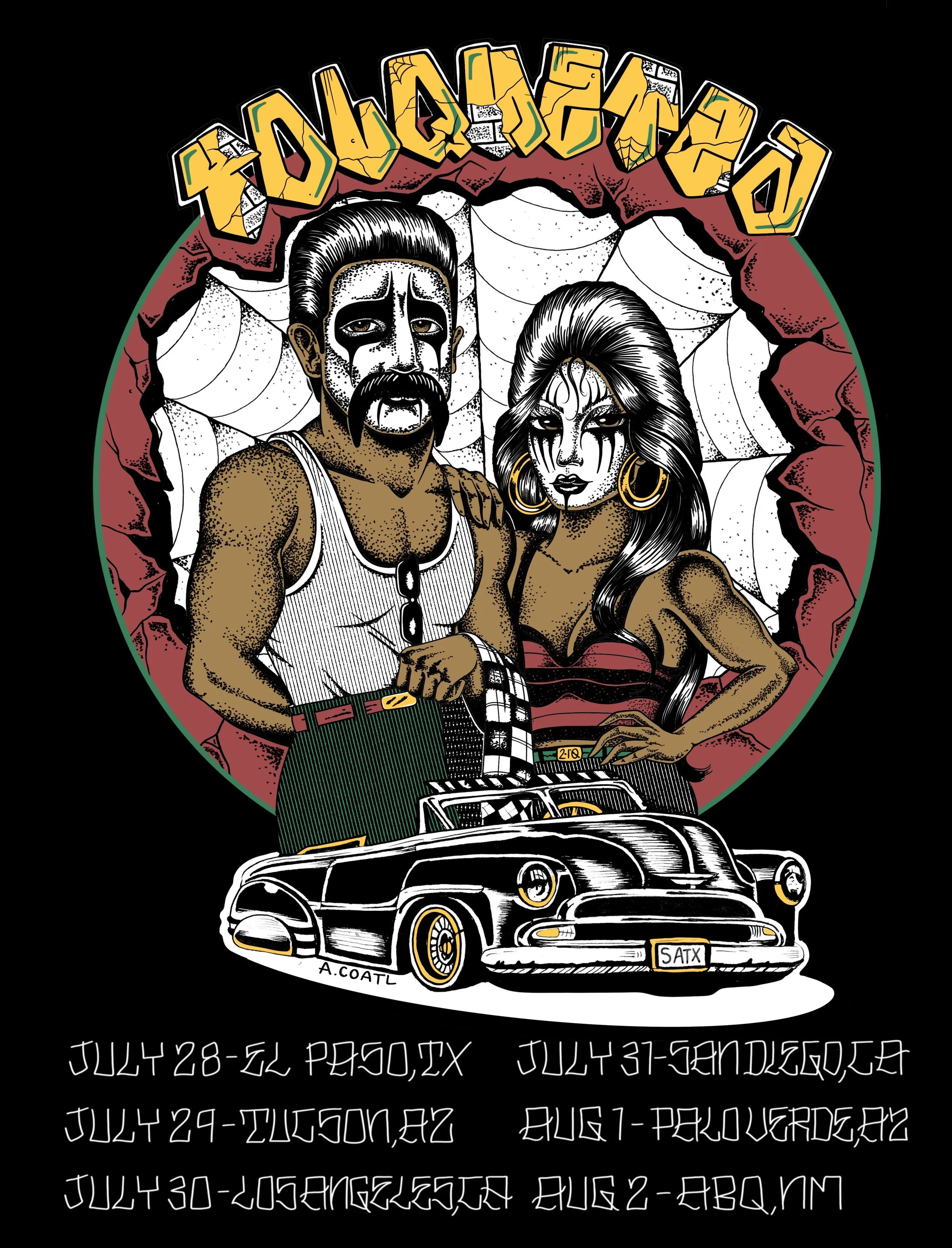 T-Shirt and Flyer Design for Yolquetza West Coast Tour