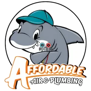 The affordable air and plumbing badge logo version