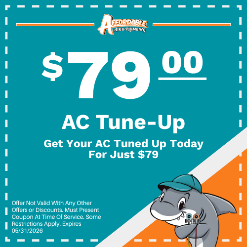 A Coupon for AC Tune Ups. Costs $79 For an AC Tune-Up. Expires 5/31/2026
